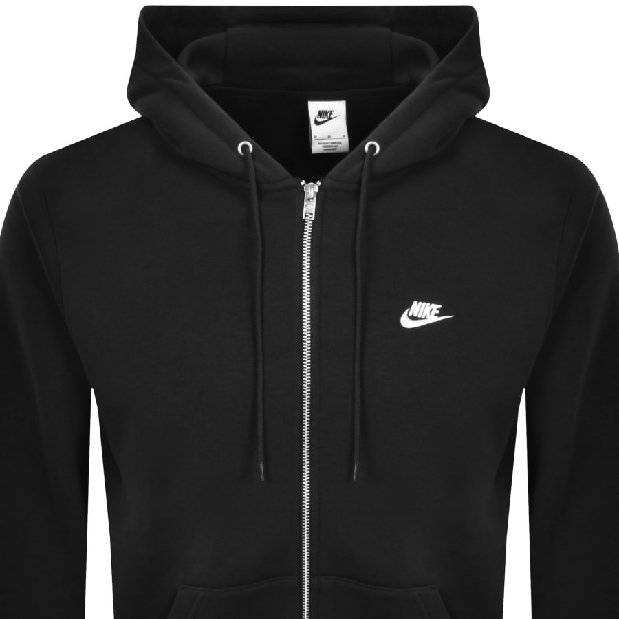 Nike Full Zip Club Hoodie Black | Mainline Menswear gb